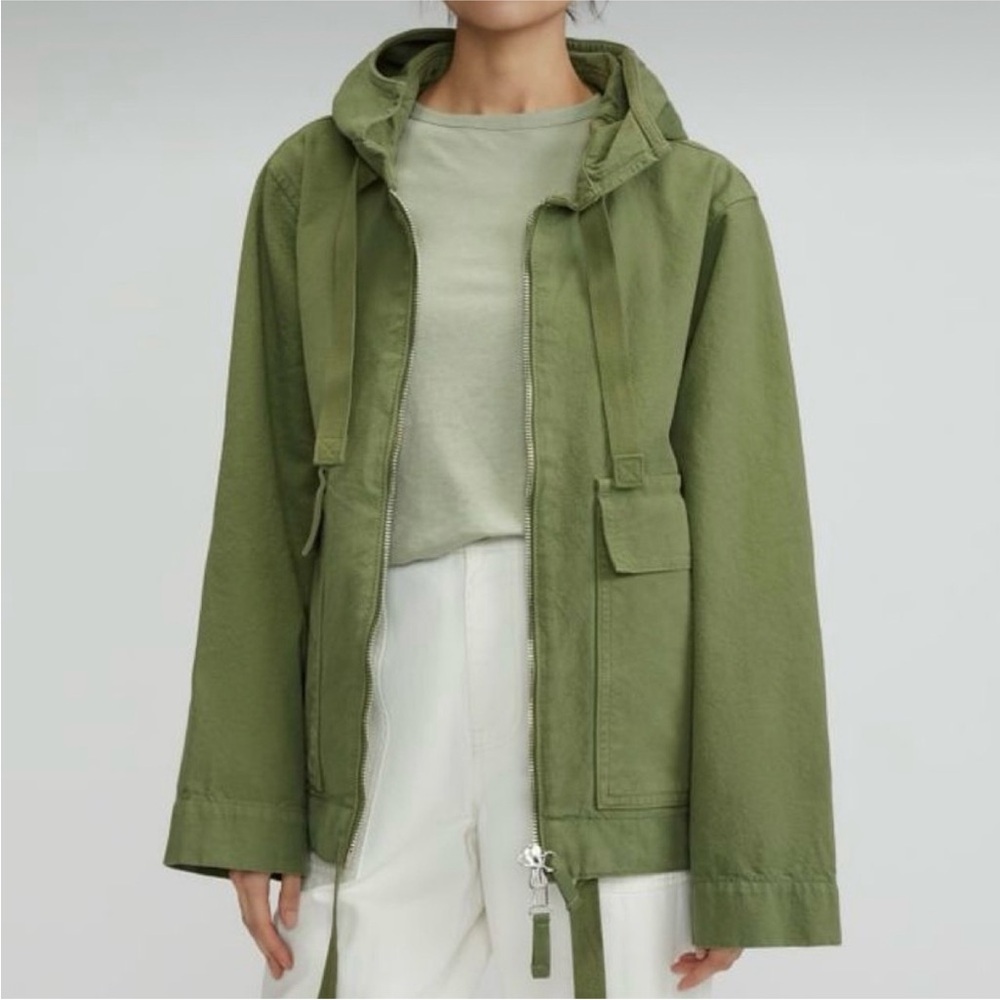 Everlane The Canvas organic Anorak forest green jacket